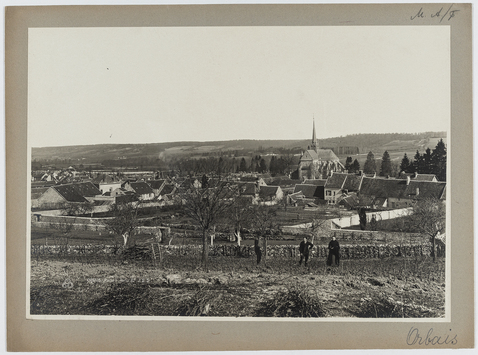 Vorschaubild Orbais: Dorf mit ehemaligem Kloster, 1887. Foto von Séraphin-Médéric Mieusement